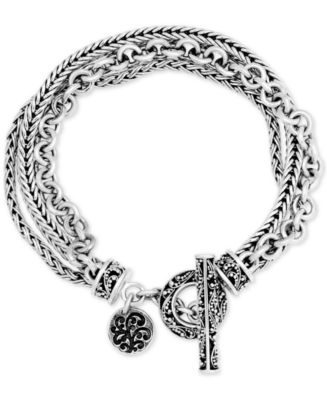 Lois Hill Multi-Chain Toggle Bracelet in Sterling Silver - Macy's
