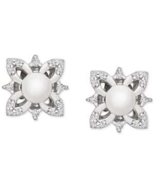 image of Diamond Flower Earring Jackets (1/10 ct. t.w.) in 14k White Gold