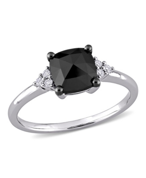 image of Black and White Diamond (1 1/3 ct. t.w.) Engagement Ring in 14k White Gold