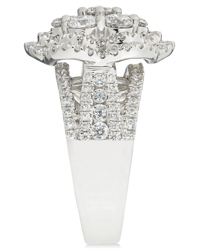 Macy's Diamond Flower Cluster Ring (21/2 ct. t.w.) in 14k White Gold