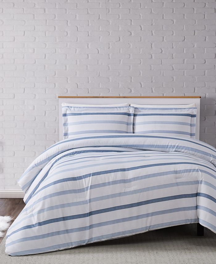 Truly Soft - Waffle Stripe Full/Queen Comforter Set