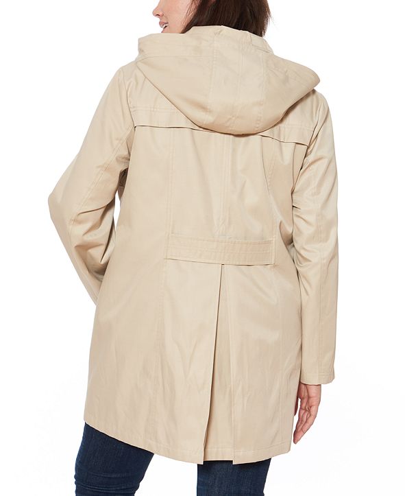 Jones New York Hooded Water-Resistant Raincoat & Reviews - Coats ...