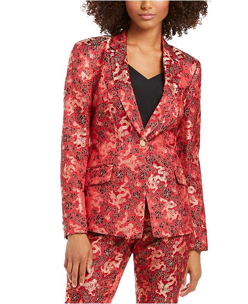 Inc Jacquard One Button Blazer Created For Macy S