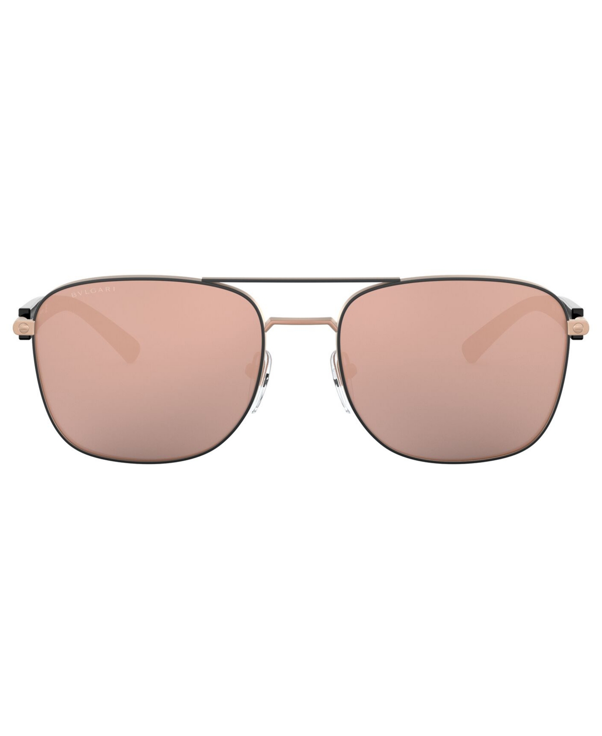 Shop Bvlgari Men's Sunglasses In Matte Black,matte Pink Gold,grey Mirror