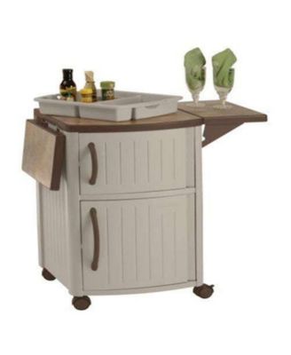 DCP2000 Portable Outdoor Patio Prep Serving Station Table and Cabinet