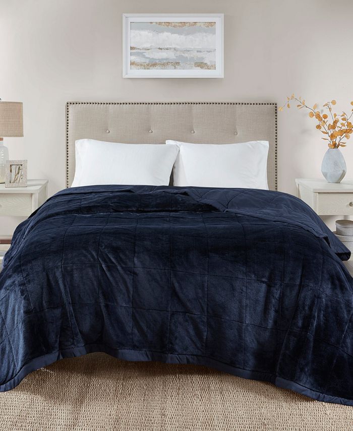 Madison Park Coleman Plush Reversible HeiQ Smart Temperature Down Alternative Blanket, King