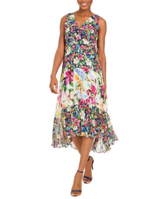 Taylor Floral Chiffon Midi Dress - Macy's