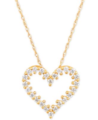 macy's heart necklace gold