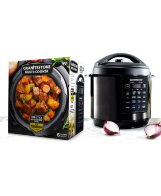 Granite Stone Diamond - 6 Qt. Triple Layer Titanium Coating Multi Cooker with Built-In Timer and Pre-Settings