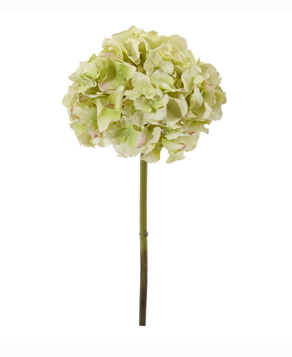 19in. Hydrangea Artificial Flower Set of 6 - Light Green