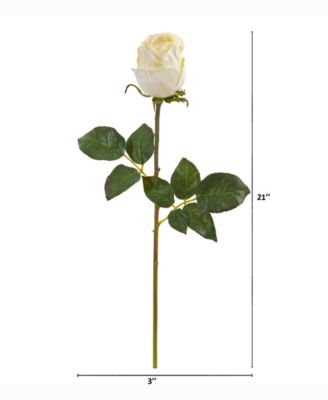 21in. Rose Bud Artificial Flower Set of 6