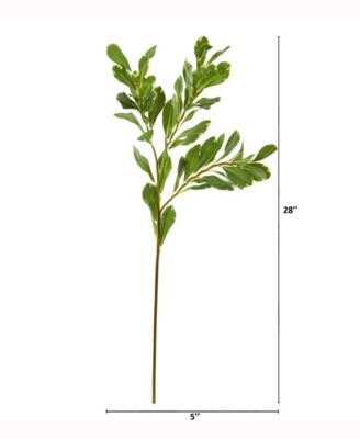 28in. Variegated Salal Artificial Spray Set of 4