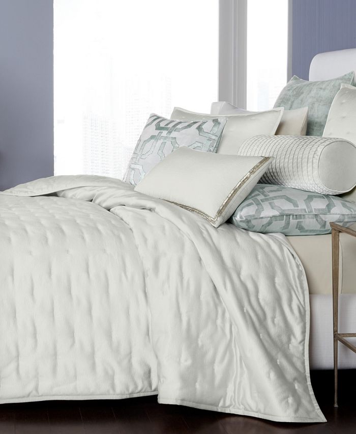 Hotel Collection CLOSEOUT! Fresco Sage Quilted King Coverlet, Created