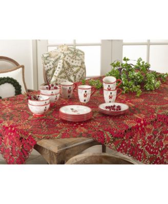 Panettone Collection Holiday Christmas Tree Cutwork Table Runner