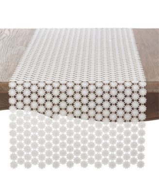 Openwork Floral Design Antique Style Lace Table Runner
