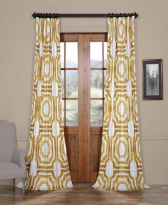 Geometric Printed Cotton Room Darkening Curtain