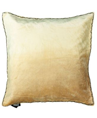 Ombre Velvet Viscose Beaded Edges Decorative Pillow, 20" x 20"