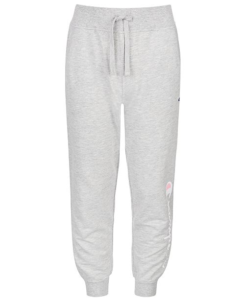 Champion Little Girls French Terry Logo Script Jogger Pants Reviews Leggings Pants Kids Macy S