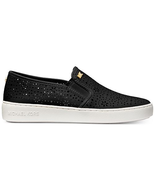 michael kors kane perforated slip on sneakers