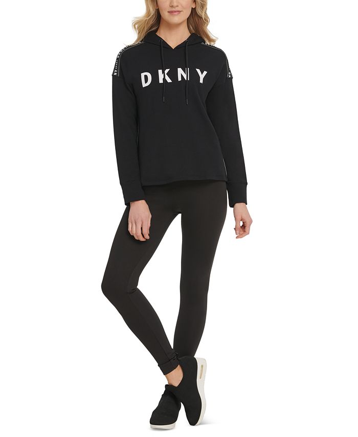 DKNY Logo Cropped Hoodie - Macy's