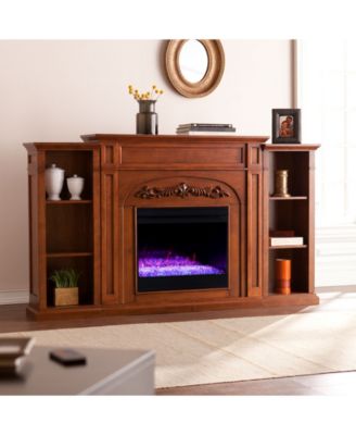 Cardewell Color Changing Fireplace with Bookcases