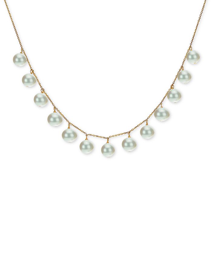Macy's - Cultured Freshwater Pearl (8-9mm) 18" Statement Necklace in 18k Gold-Plated Sterling Silver