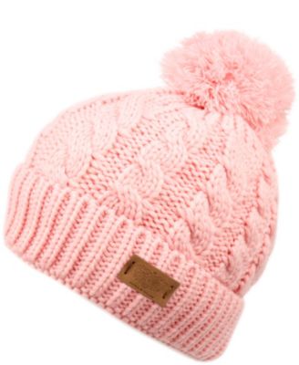 ladies pink hat and scarf set