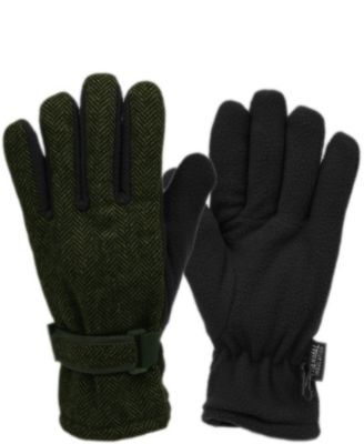 Herringbone Wool Blend Glove