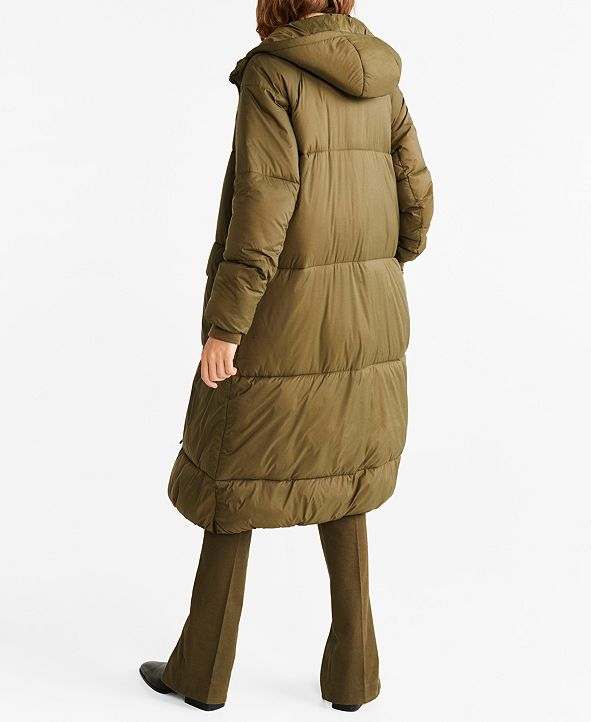 mango oversized quilted coat