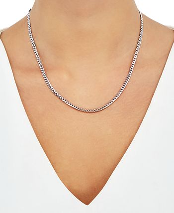 Giani Bernini - Cuban Link 18" Chain Necklace in Sterling Silver