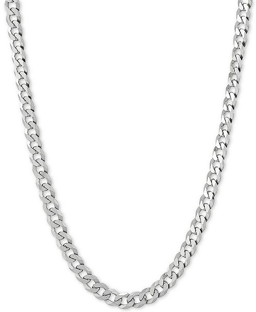 alfani Macy's Flat Curb Link 22" Chain Necklace (5mm) in 18k Gold-Plated Sterling Silver or Sterling Silver Jewelry & Watches