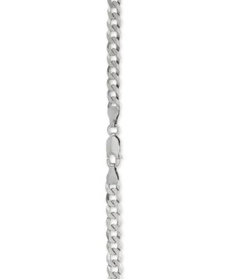 Flat Curb Link 22" Chain Necklace (5mm) in 18k Gold-Plated Sterling Silver or Sterling Silver