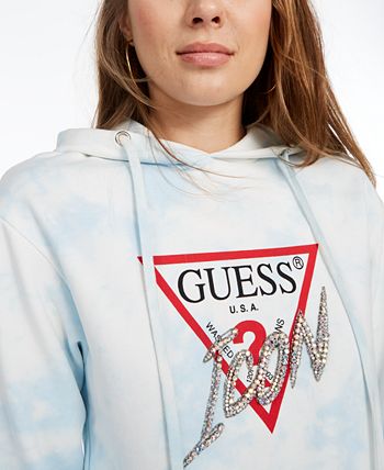 GUESS Printed Icon Logo Hoodie Sweatshirt Macy s