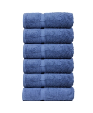 Bc Bare Cotton Luxury Hotel Spa Towel Turkish Cotton Hand Towels, Set Of 6 In Wedgewood