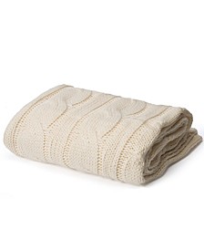 Soft Knitted Dual Cable Throw
