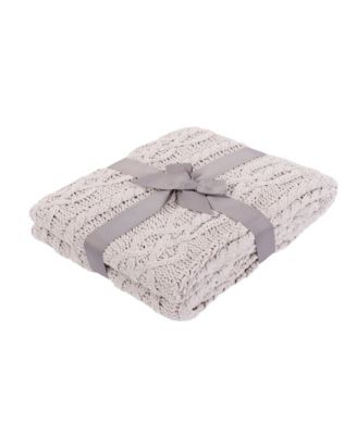 Happycare Textiles Knitted Luxury Chenille Throw, 51" x 67"