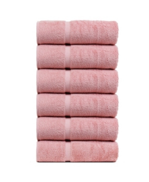 Bc Bare Cotton Luxury Hotel Spa Towel Turkish Cotton Hand Towels, Set Of 6 In Pink