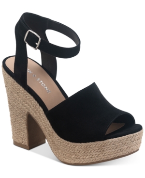 Sun + Stone Women's Fey Espadrille Platform Sandals, Created For Macy's In Black