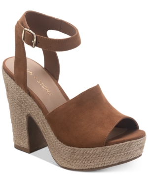 Shop Sun + Stone Women's Fey Espadrille Platform Sandals, Created For Macy's In Cognac