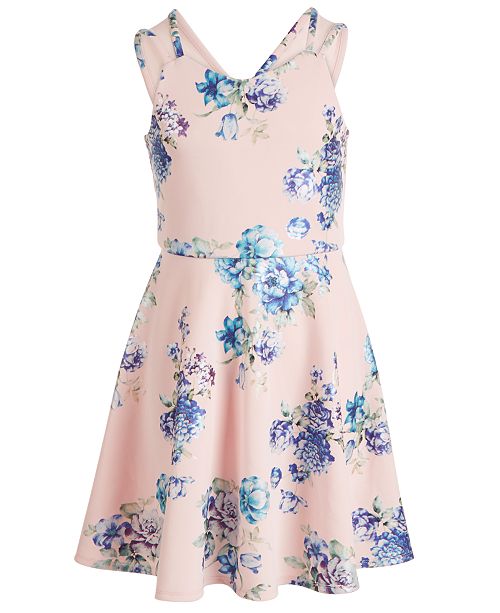Pink Violet Big Girls Floral Mikado Skater Dress Reviews All