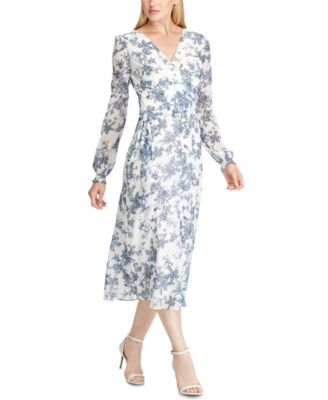 ralph lauren blue floral dress