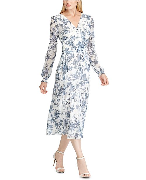 Lauren Ralph Lauren Belted Floral Georgette Dress Reviews