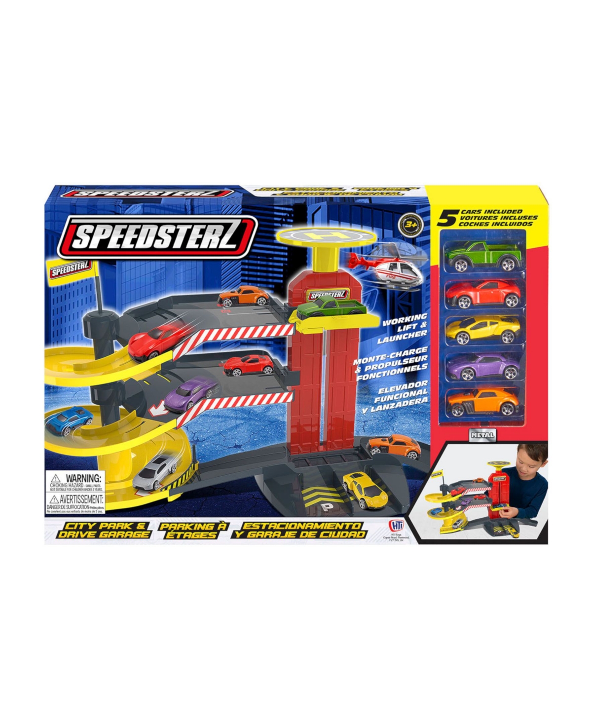 Speedsterz City Park Drive Garage Play Set In Multi