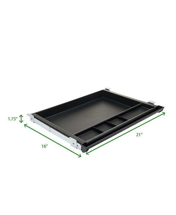 Mind Reader Large Under Desk Keyboard Organizer, Keyboard Tray