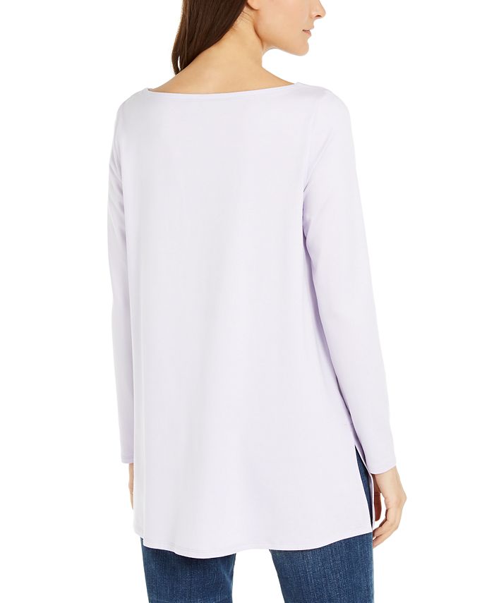 Eileen Fisher Boat-Neck Tunic Top - Macy's