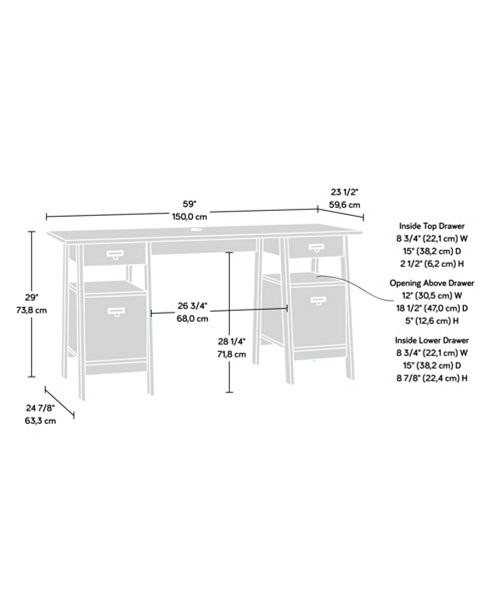 Sauder Stockbridge Executive Desk Reviews Furniture Macy S