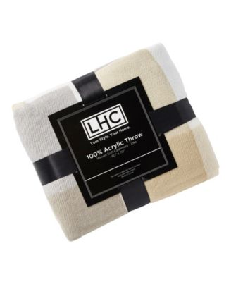 Plaid Fringed Throw, 60" x 70"