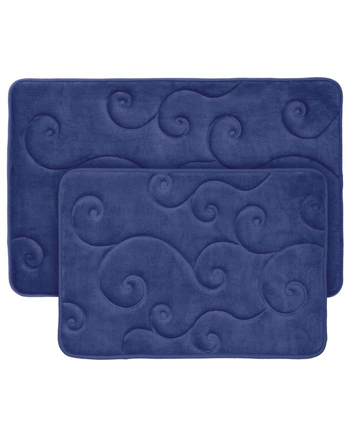 Baldwin Home 2 Piece Memory Foam Bath Mat Set