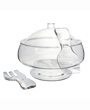 Shop Prodyne Salad On Ice With Dome Lid Acrylic Salad Bowl And Servers In Clear
