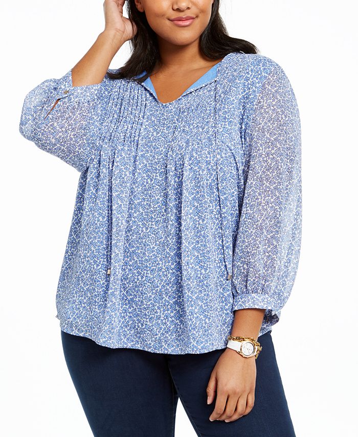 plus size printed tops